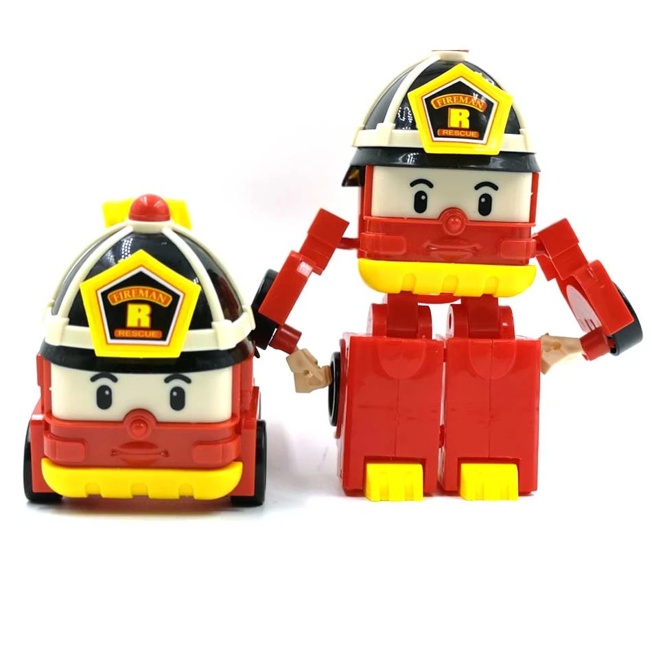 Южнокорейский игрушечный робот полиция трансформер янтарный Рой модель