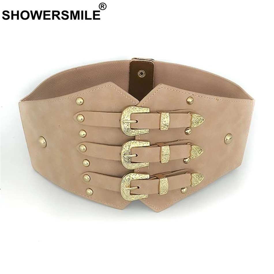 Рейни Шон ремни искусственная кожа эластичный корсет Широкие для платья черного