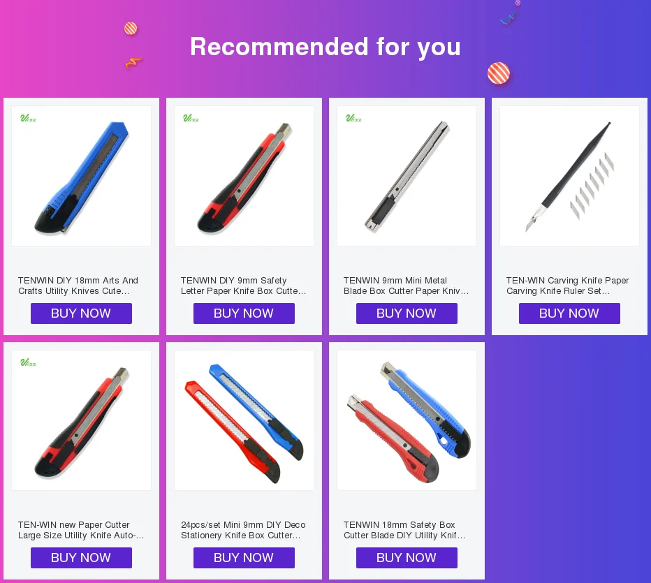 TENWIN DIY 18 мм художественные и ремесленные универсальные ножи милые каваи с надписью бумажный нож коробка режущий нож канцелярские принадлежности офисные школьные принадлежности