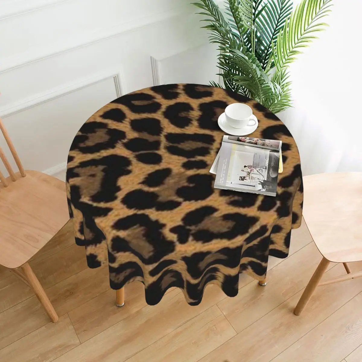 

Wild Leopard Skin Pattern Tablecloth Animal Vintage Printed Table Cover Party Wholesale Decoration Polyester Table Cloth