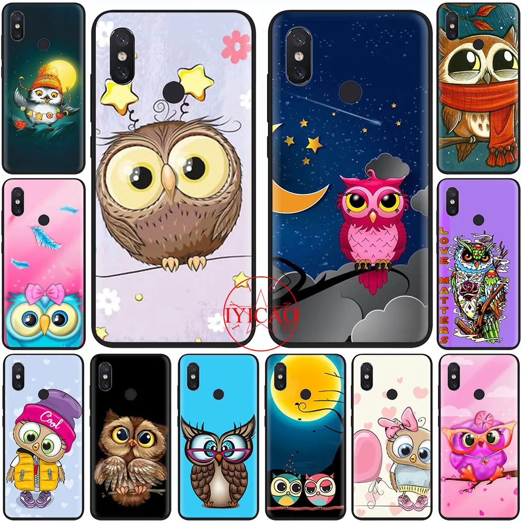 Милый мягкий силиконовый чехол для телефона с изображением совы и сердец Redmi Note 4X