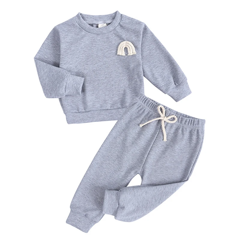 

Детский свитер, одежда для мальчиков и девочек, осенне-зимняя одежда для мальчиков, повседневные топы, спортивный костюм, брюки для детей ясельного возраста, Детские наряды