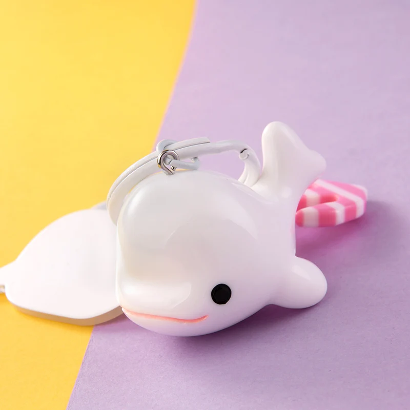 С рисунком в виде китов цепочка для ключей Kawaii Дельфин автомобильный брелок