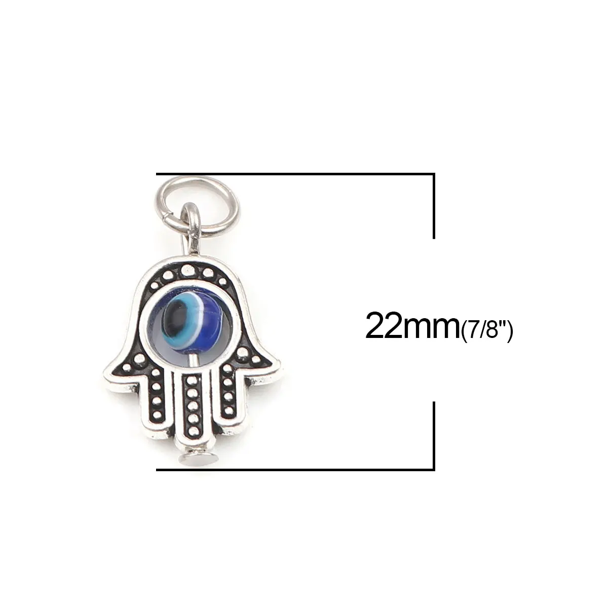 

Trendy Evil Eye Series Pendants Antique Gold Color Enamel Zinc Alloy Necklace Earrings DIY Pendants Women Temperament Jewelry