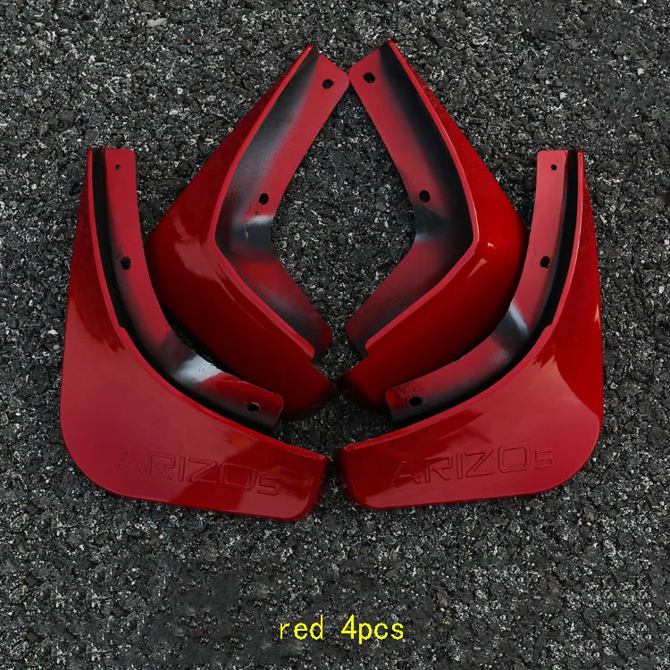 Red 4pcs Для Chery ARRIZO5 ARRIZO 5- автомобильное крыло Колеса светоотражающий логотип мягкие резиновые крылья прочность и долговечность автомобильные принадлежности - Цвет: Red 4pcs