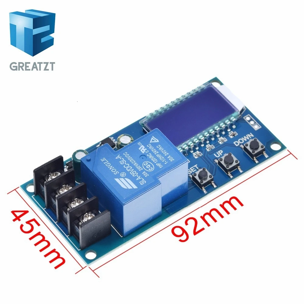 GREATZT DC 6-60 в 30A контроль зарядки аккумулятора модуль защиты платы зарядное устройство переключатель времени ЖК-дисплей XY-L30A