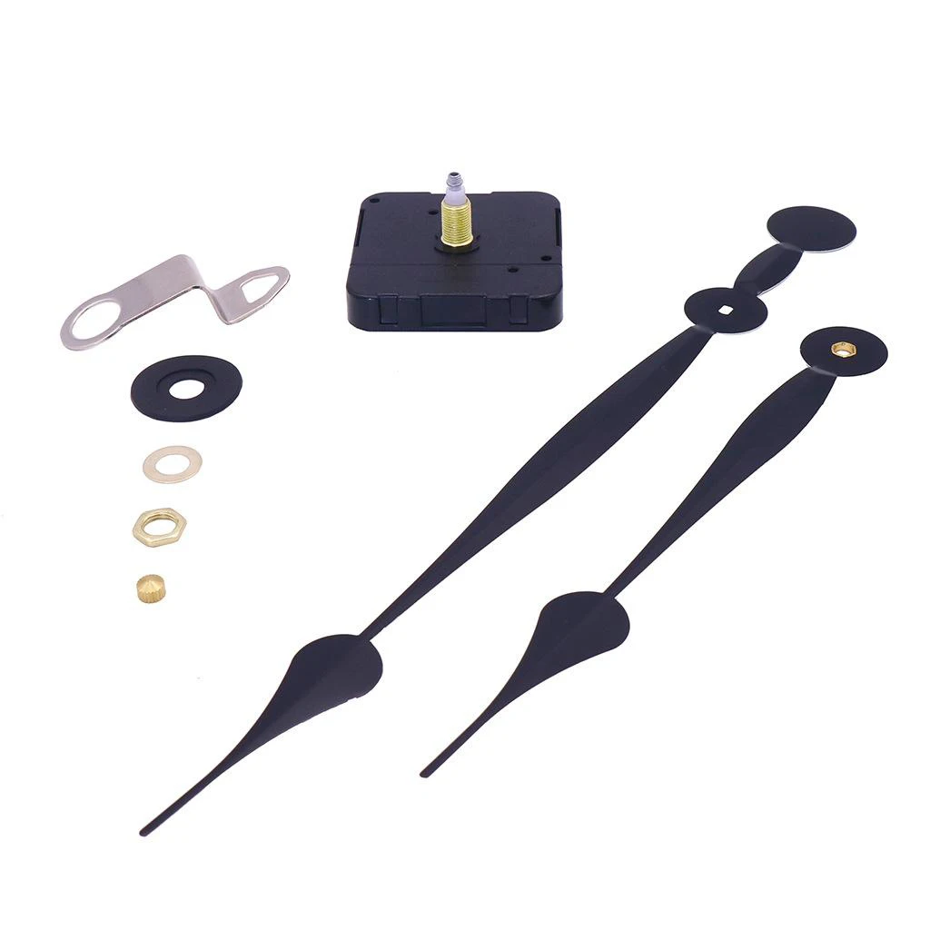 Quartz DIY Wall Clock Movement Mechanism Battery Operated DIY Repair Parts Replacement Long Spade Hands