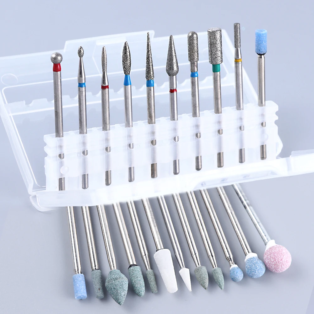 1 Набор фрез для ногтей керамический фреза силиконовый камень удаления педикюра