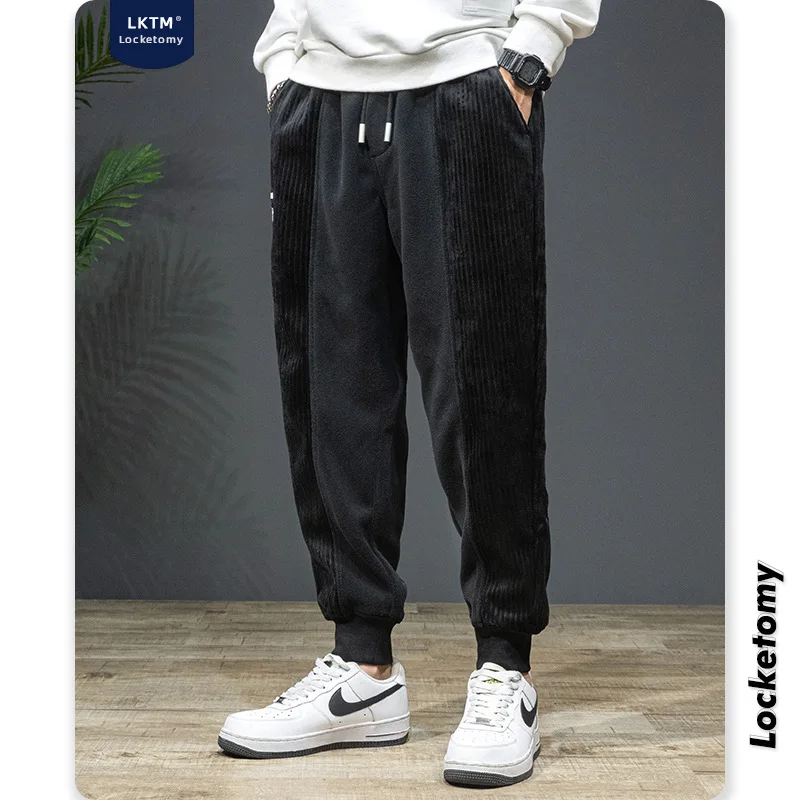 

Men's Casual Pants Trendy Brand Loose Sports Corduroy Pants Guard Pants Harlan Casual Pants Streetwear Pants повседневные брюк