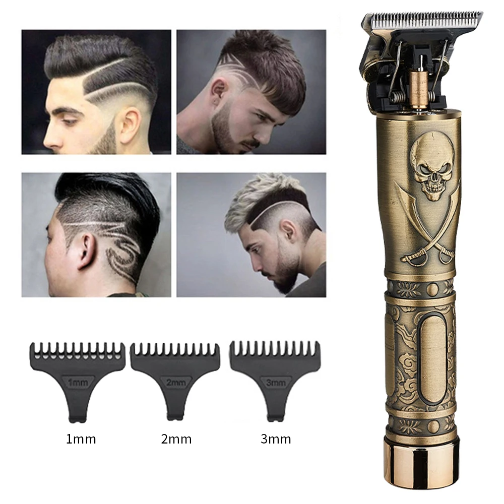 Мужская Беспроводная Машинка для стрижки волос T-образной лысающей головы