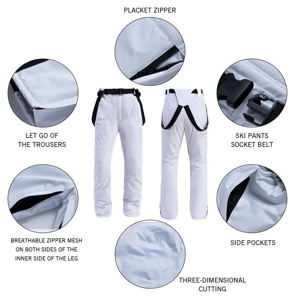 Новый Зимний теплый лыжный костюм ветрозащитный водонепроницаемый с подкладкой