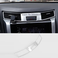 abs matte car middle air outlet decoration cover trim car styling for nissan navara np300 2017 2018 2019 accessories 1pcs