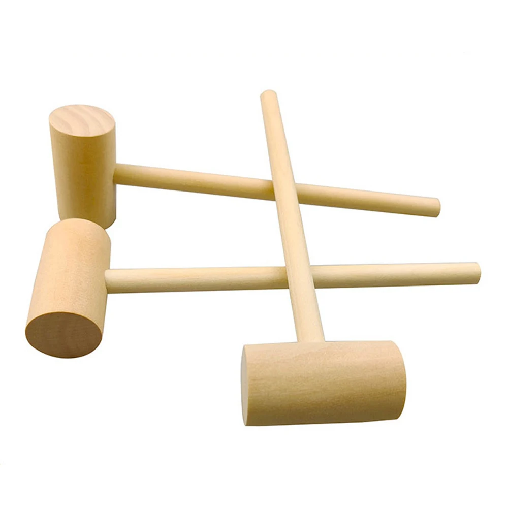 

10pcs Wooden Crab Lobster Mallets Seafood Shellfish Crab Mallet Solid Natural Hardwood Crab Hammer for Cracking Seafood Tool