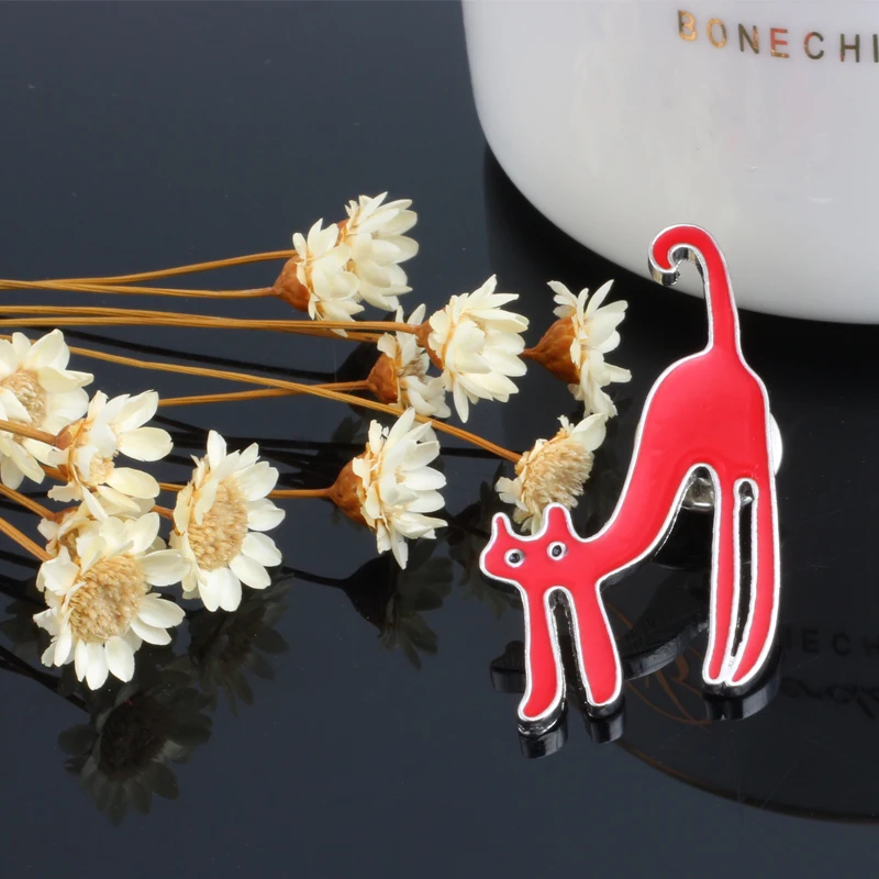 4 шт./компл. шпилька с подвеской Кот эмалированная булавка для кошачьего лацкана