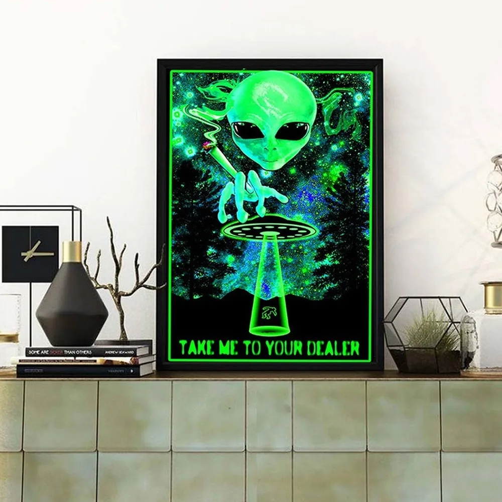 Постер с психоделическим принтом в виде черепа европейском и американском стиле