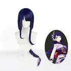 Парик для косплея Райден шугун из аниме Game Genshin Impact Raiden Shogun, парик с градиентом, головные уборы, термостойкие волосы, 110 см
