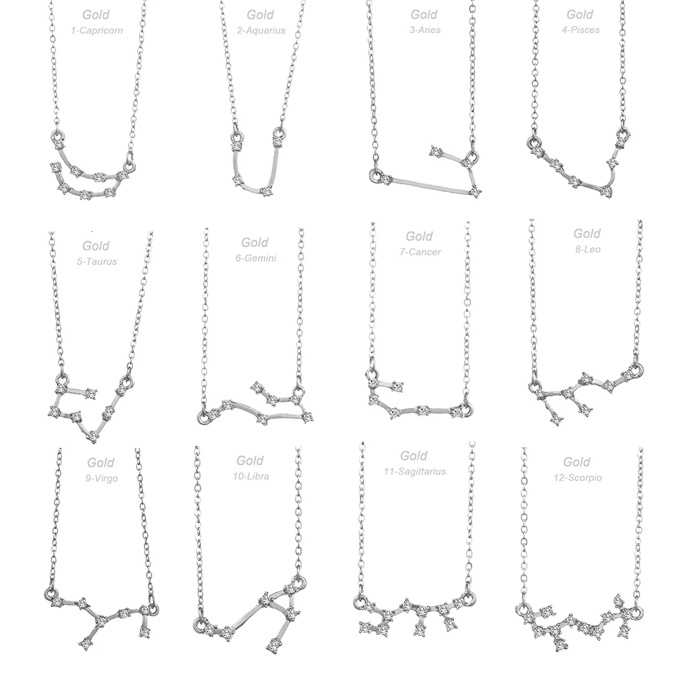 1PC Zodiac Anklets Constellation Pendants Crystal Foot Chain Friend Lover Gift Gold Women Fashion Jewelry Accessories | Украшения и