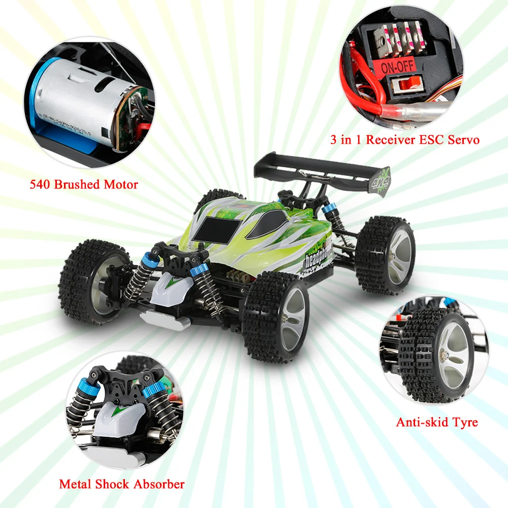 Гоночный автомобиль WLtoys A959B 1/18 70 км/ч высокоскоростной гоночный 540 матовый