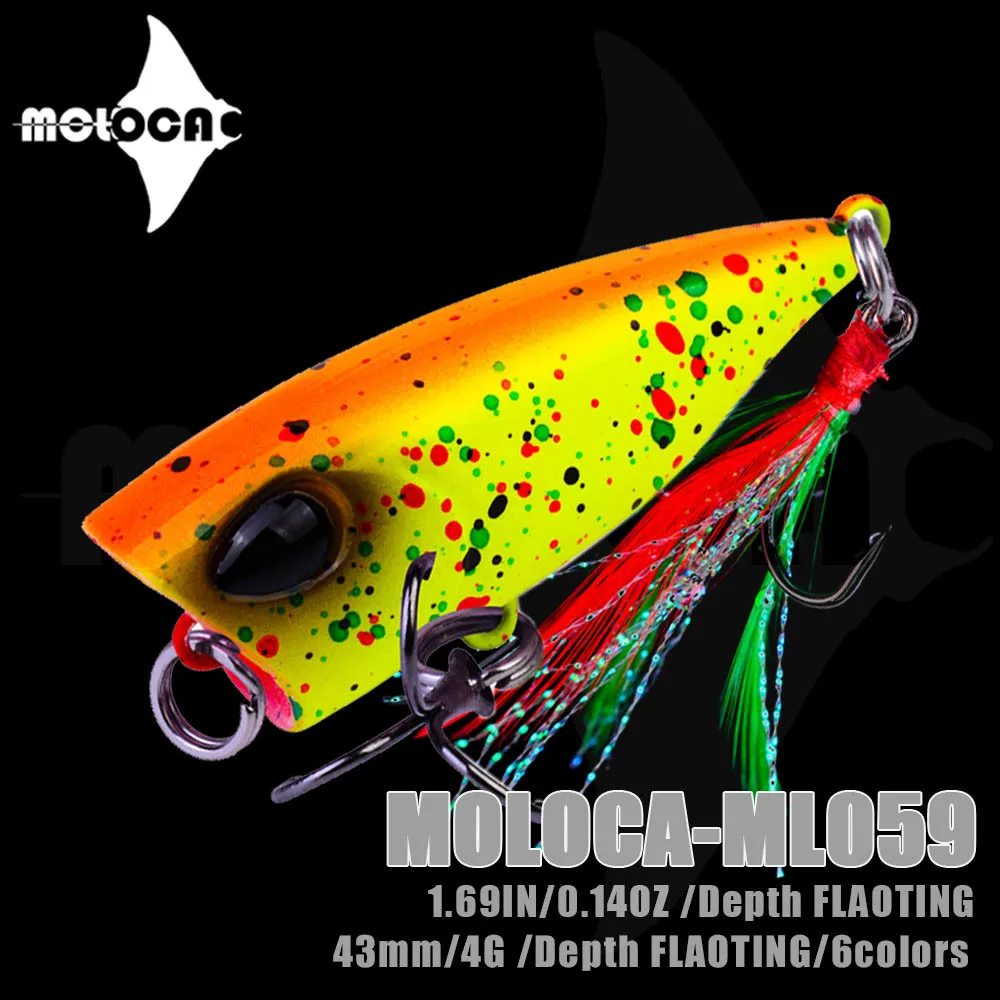 2021 Поппер рыболовная приманка пластиковая жесткая вес 4 г надувные плавающие