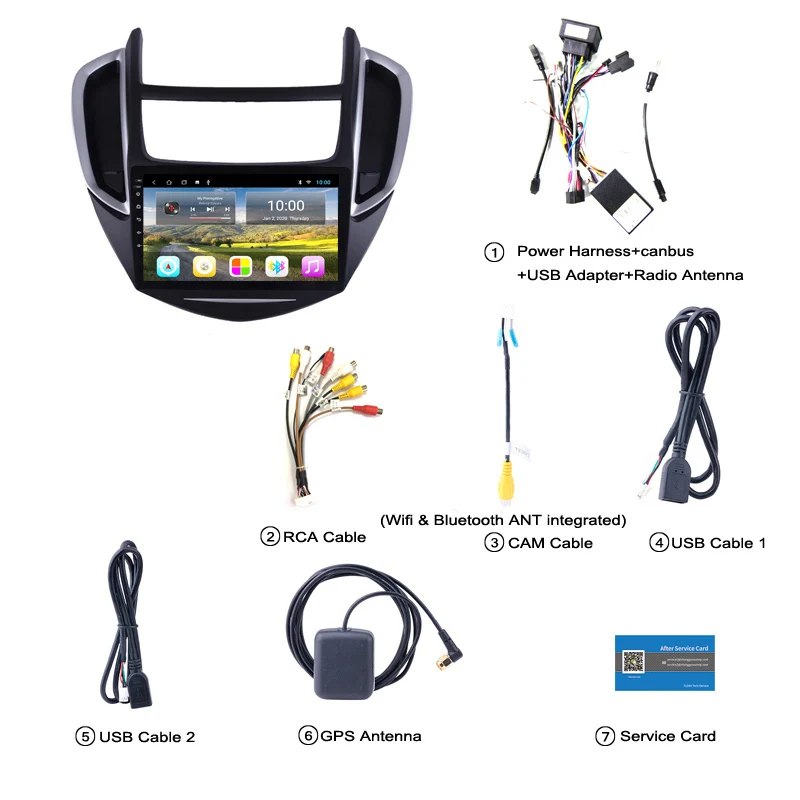 

2G RAM 9 inch Android 9 full touch car multimedia system For Chevrolet Trax 2014-2016 gps radio navigation