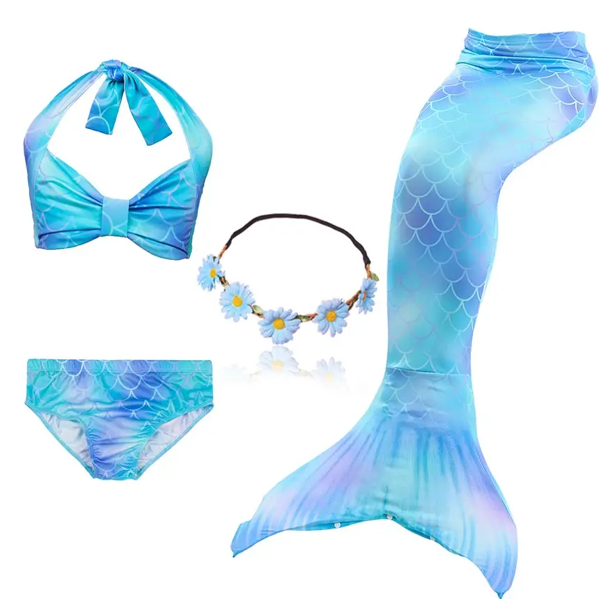 Купальный костюм Русалочки с моноластами для маленьких девочек Костюм