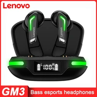 lenovo gm3 gaming headphones low latency noise cancelling earbuds bass bluetooth compatible headset with mic earphone noise