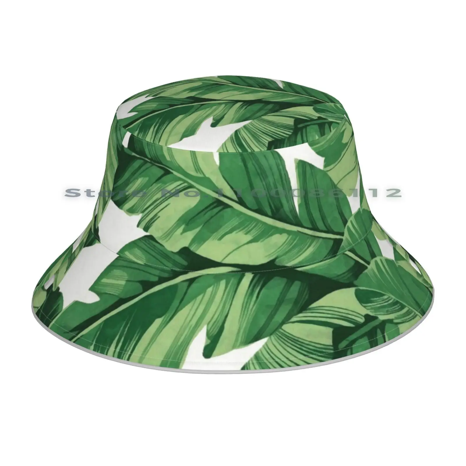 Трикотажная Шапка-бини с рисунком банановых листьев |