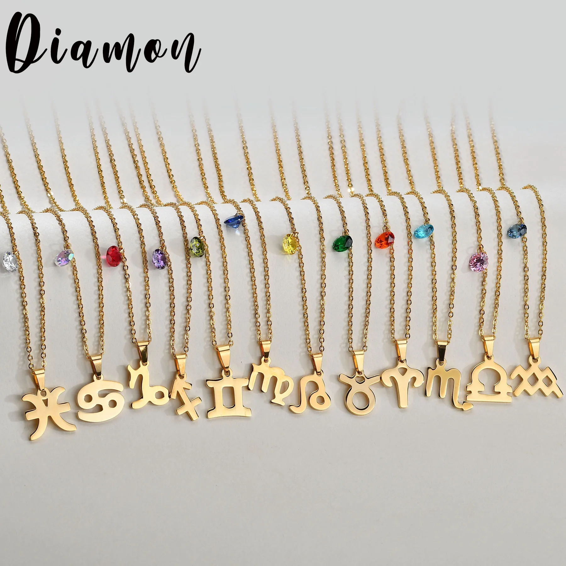 Бриллиант двенадцать созвездий с цирконием ювелирное изделие подвеска из