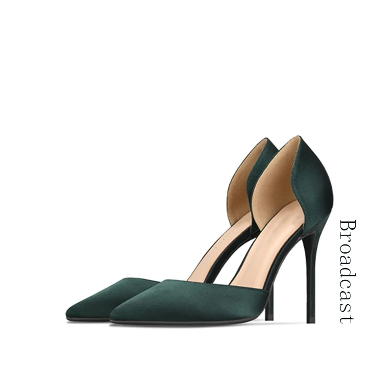Broadcast Spring/Summer Ladies Sandals Microfiber 2022 New Fashion
Pointed Stiletto High Heels Simple and Elegant Ladies Sandals