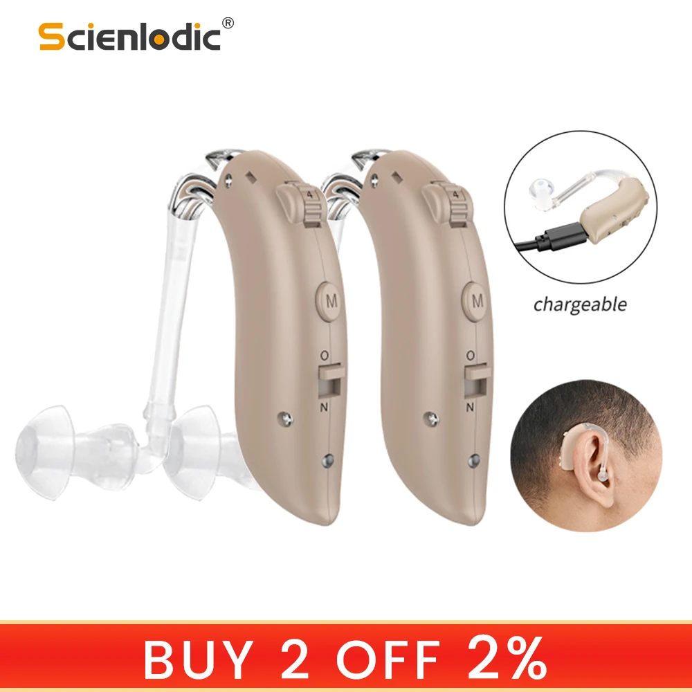 Перезаряжаемые ухо слуховые аппараты слуховой аппарат BTE звуковой для аудиофоны