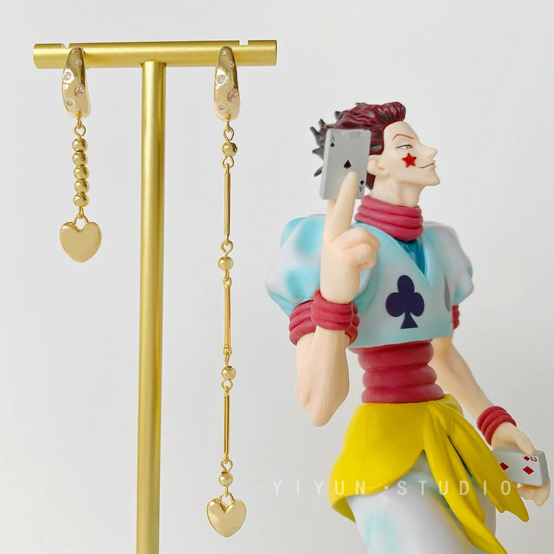 

Anime Hunter X Hunter Hisoka Ear Clips Earring Stud Drops Cosplay Prop Women Girls Earrings Accessories Gift