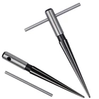 Ручная развертка 5-16 мм, коническая развертка, Т-образная ручка, коническая 6 канавки, фаска, развертка для металла, деревообработки, режущий инструмент, сердечник, сверло