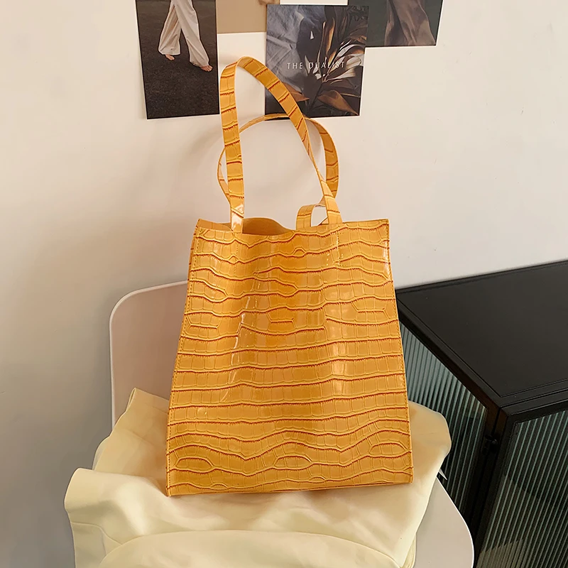 

Fashion Crocodile Pattern Leather Shoulder Bags for Women Large Capacity Totes Bag Designer Handbags High Quality Crossbody Bag