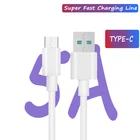 Кабель USB Type-C для Samsung S20 S9 S8 Xiaomi Huawei P30 Pro, быстрая зарядка, цвет белый, 5 А