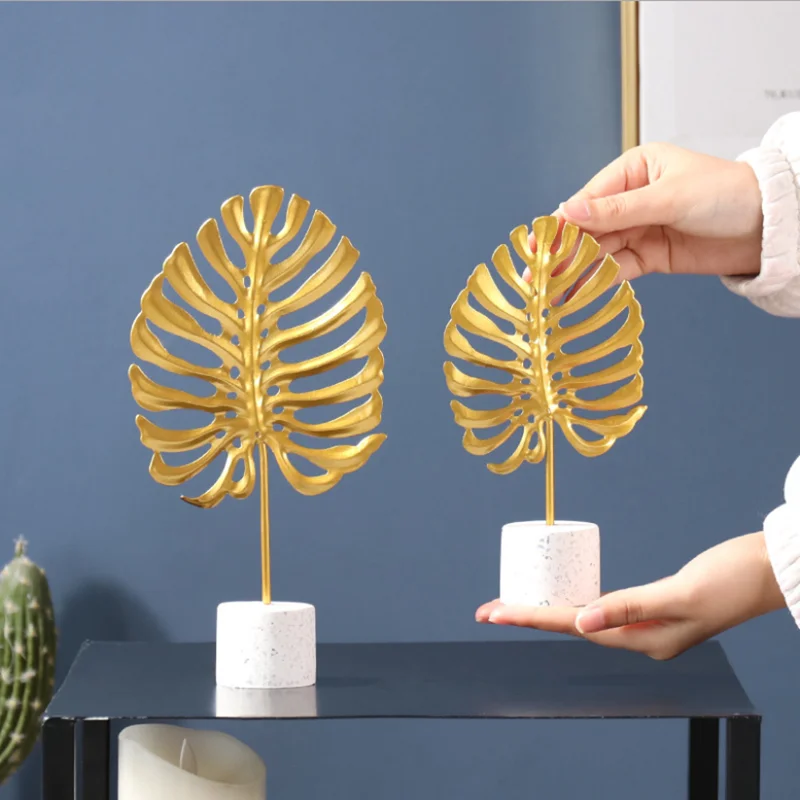 Золотые украшения Ginkgo Biloba легкие металлические листья поделки деревянная основа