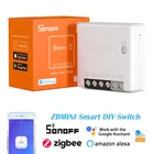 Умный мини-выключатель SONOFF ZigBee ZBMINI, двухсторонний таймер управления, домашняя Автоматизация для приложения eWelink, совместим с Alexa Google Home