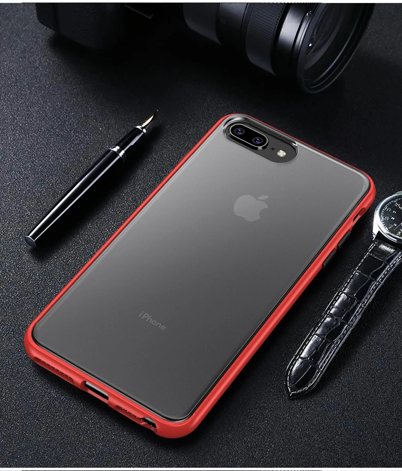 Для iPhone 8 7 чехол Magic Shadow IPAKY 6 6s Plus чехол с цветными кнопками Мягкий Бампер PC Гибридный противоударный чехол для iPhone 8 7 Plus чехол