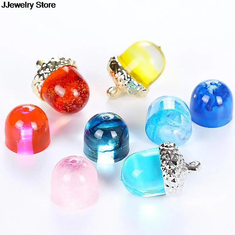 DIY Transparent Silicone Mould Necklace Pendant Lanugo Mold Resin Decorative Craft Acorn Type Epoxy Molds For Jewelry new |