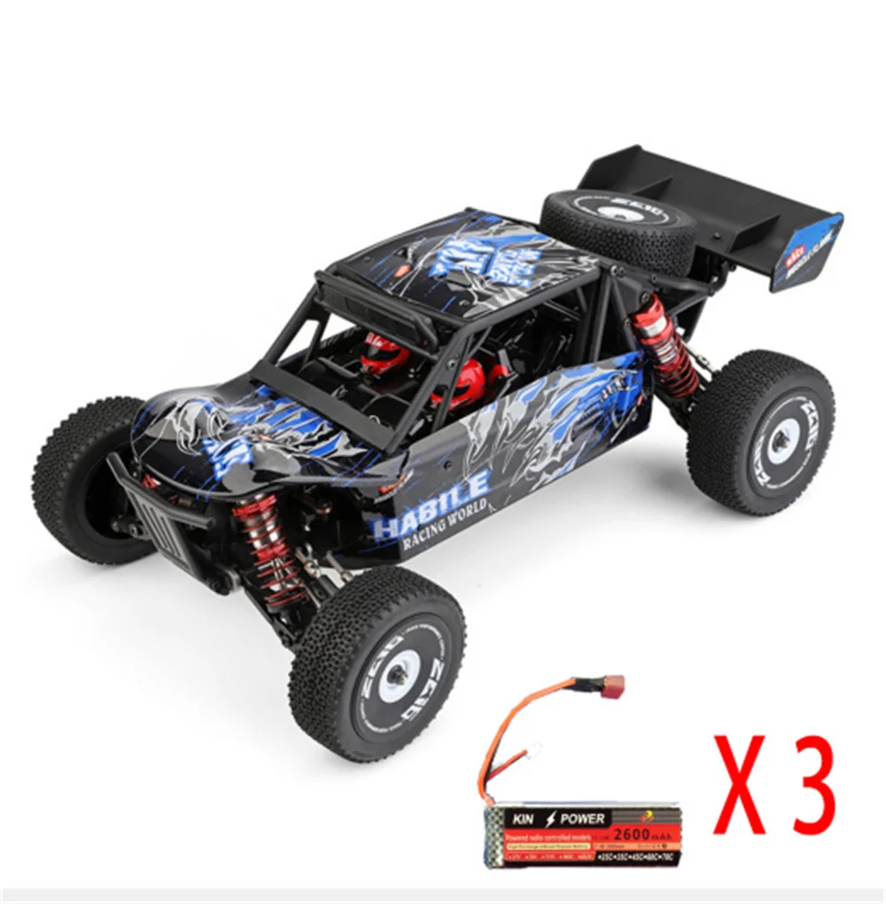 

Wltoys 124018 1:12 RTR Upgraded 7.4V 2600mAh 2.4G 4WD 60km/h Metal Chassis RC Car Vehicles Models With Two Three Batteries