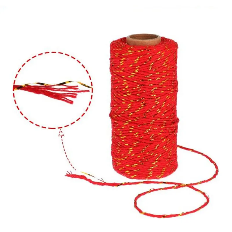 

2mm*100m DIY Cotton Craft Braided Twisted Rope Twine String Cord Handmade Crafts