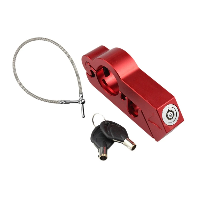 

Motorcycle Handlebar Lock + Helmet Lock Set Brake Handle Solid Lock Imitating Steal Lock Pull Rod