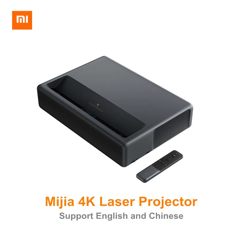 Xiaomi Mijia 4K лазерный проектор для домашнего кинотеатра Проекционный телевизор Full HD 4K 1500ANSI Android 6,0 5000 люмен 2G ram 16G 3D проектор