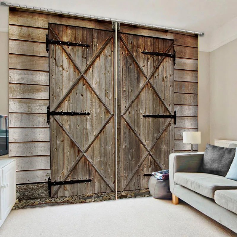 2020 деревянные двери в ретро-винтажные домики комнатные шторы большие оконные