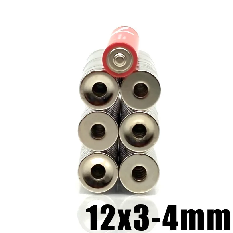 Магниты Неодимовые круглые 12x3 мм 10/20/50/100/200/500 шт. |