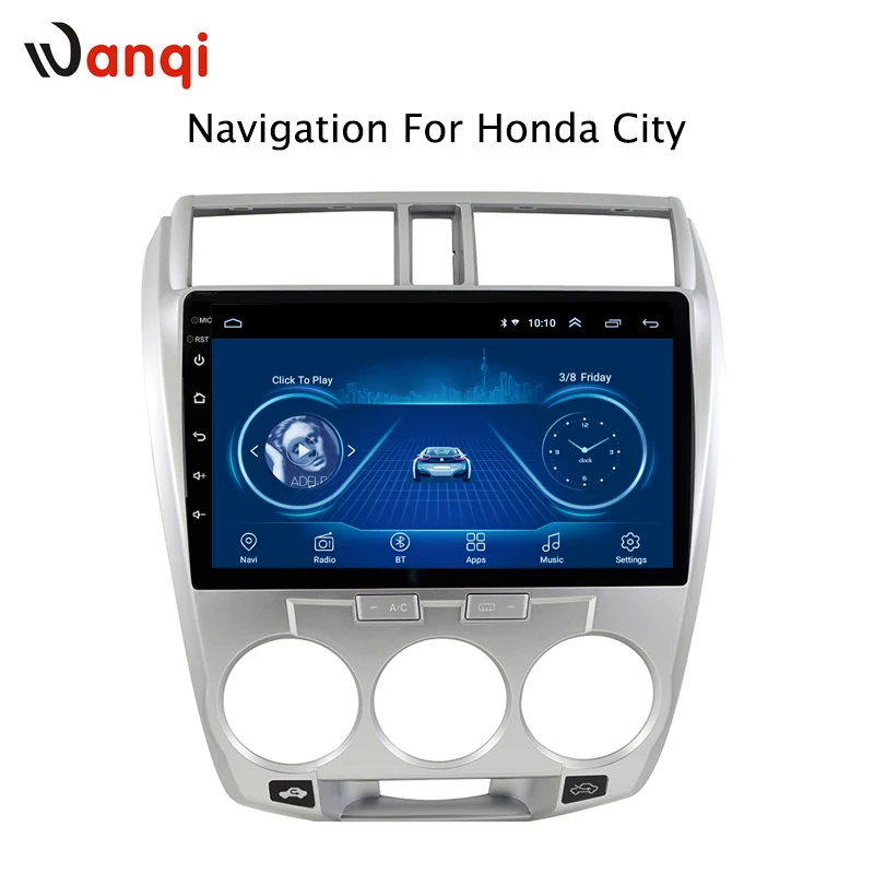 10 1 дюймов Wanqi 9 Автомобильная GPS навигация для Honda City 2008 2014 Поддержка стерео аудио