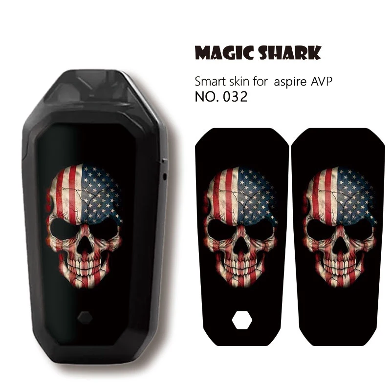  2019 Fashion USA Flag Skull PVC Sticker Case Cover Film for Aspire AVP AIO Pod Vape | Мобильные телефоны и аксессуары