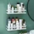 Tuqiu полка для ванной комнаты, белый держатель для хранения в ванной комнате SUS 304, Полка Для ванны и душа, черный держатель для шампуня, угловая полка - изображение