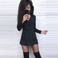 2021 hot fashion womens ladies v neck long sleeve wide leg rompers womens jumpsuit short summer playsuit