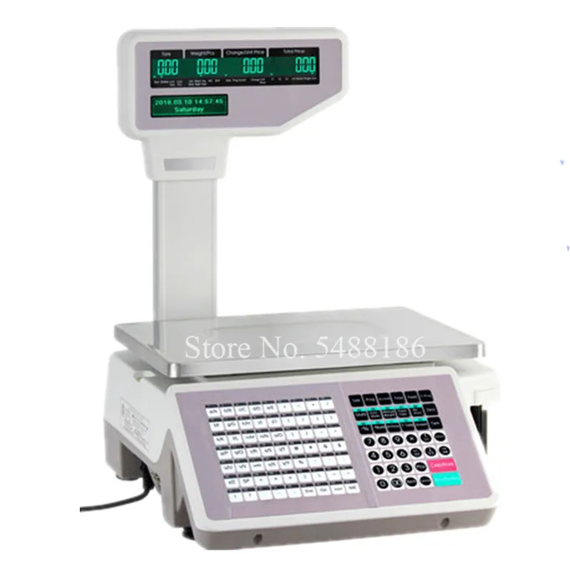 

Label Printing Balance Cash Register Receipt Scale Label Printer Scale & 25 label rolls