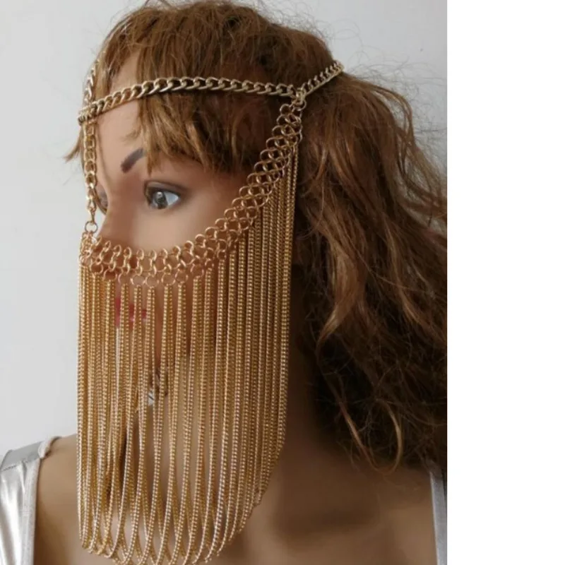 WKOUD EAM панк металлический сплав кисточки личность сексуальные женские голова